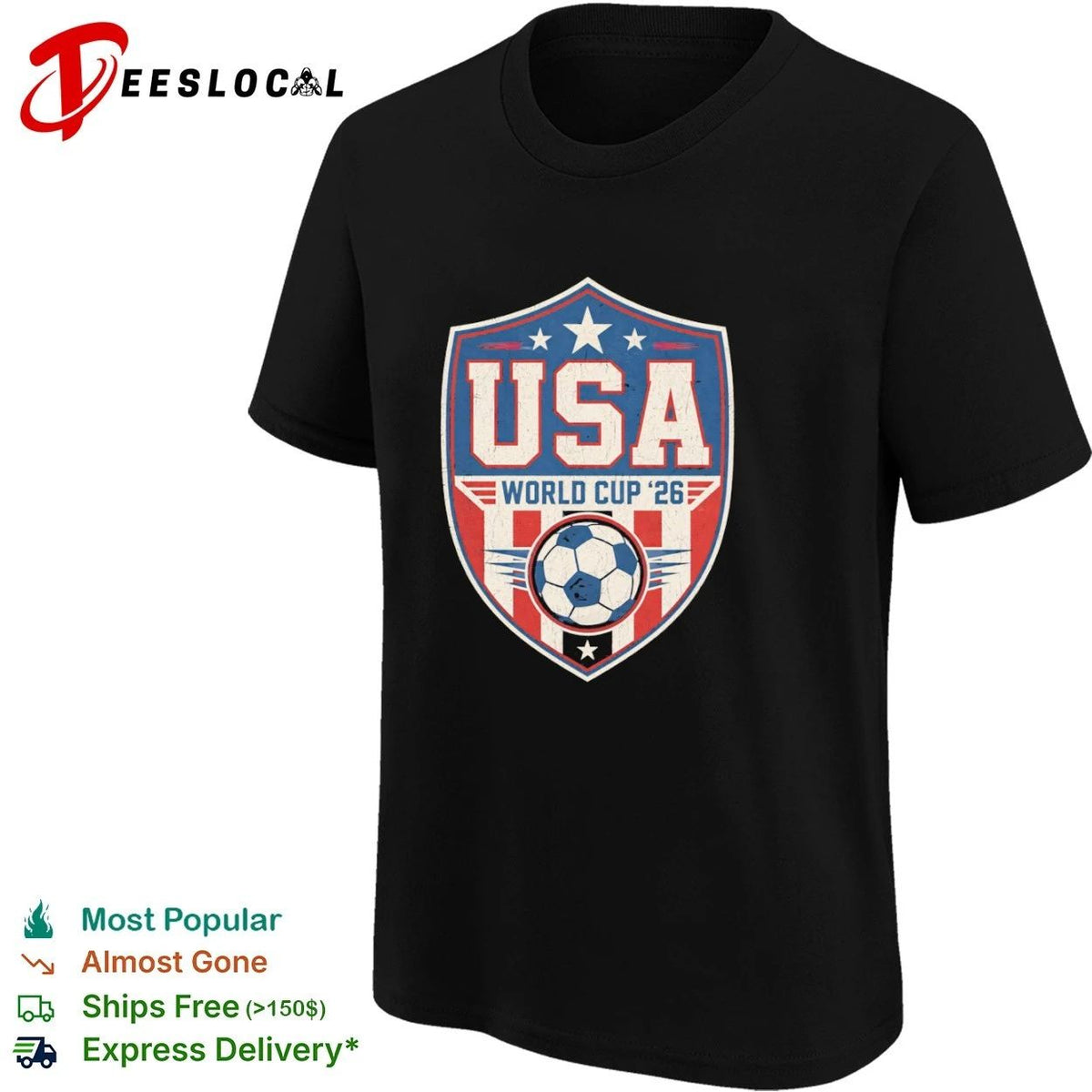 USA World Cup 26 Soccer Shield Unisex