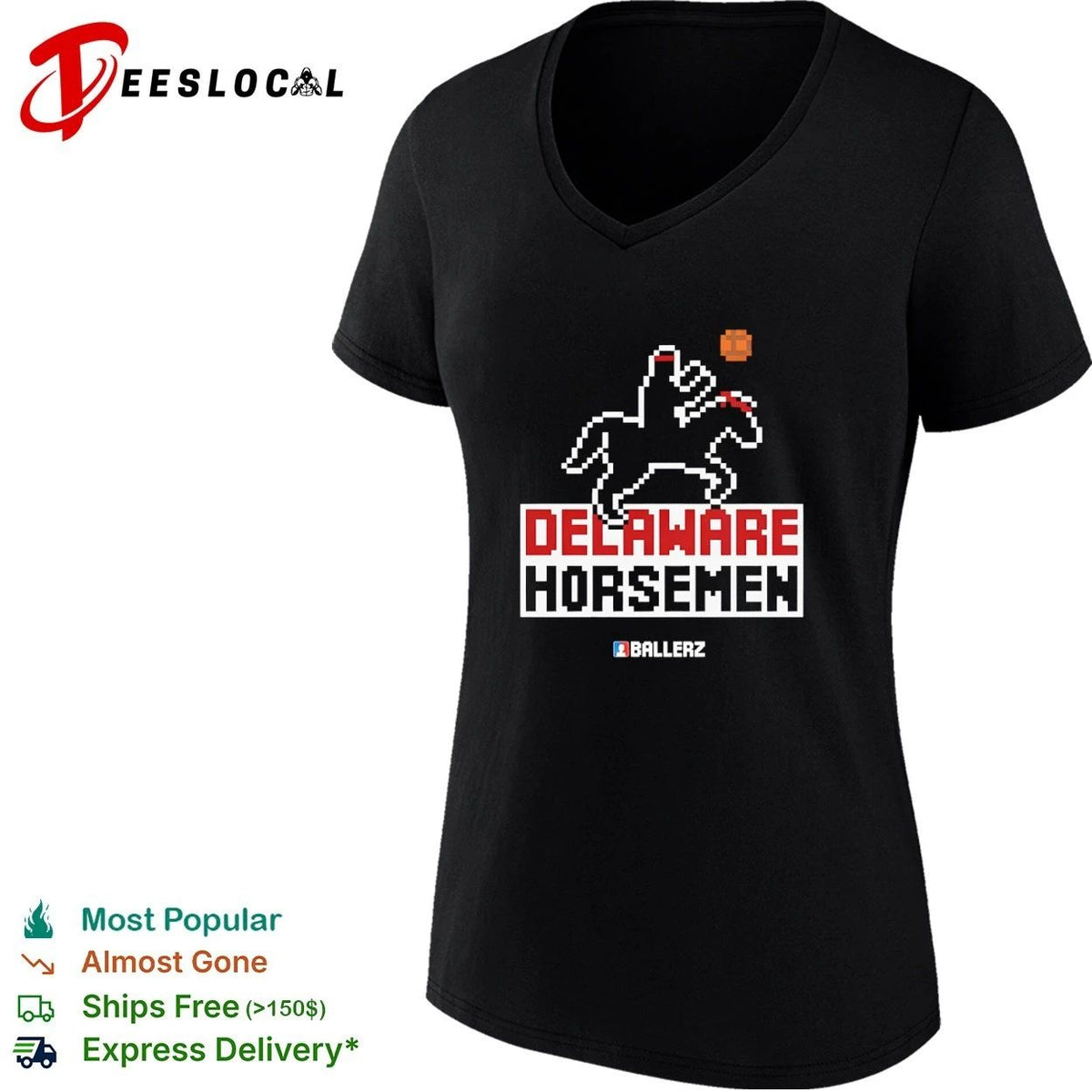Delaware Horsemen Ballerz basketball pixel art Unisex