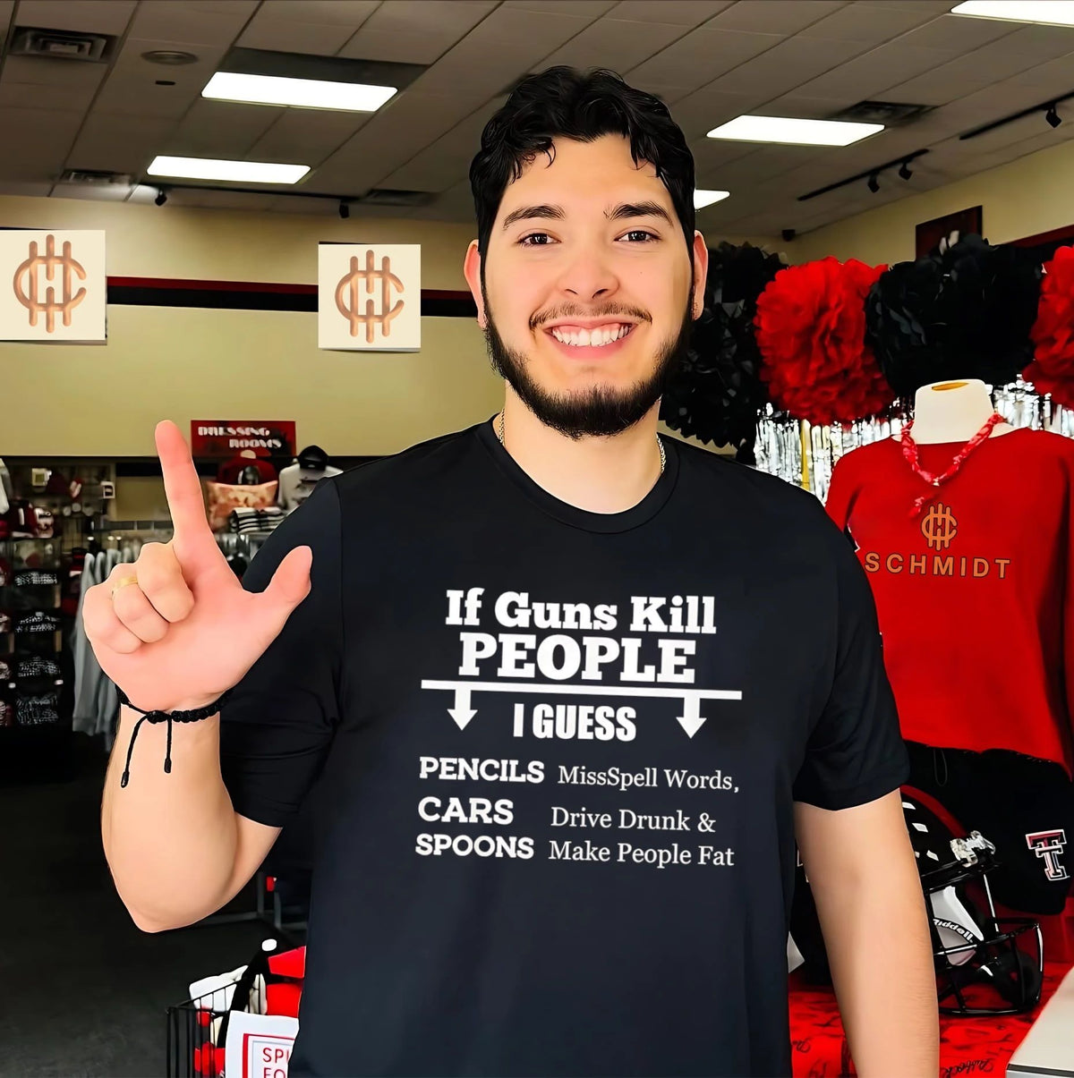 If guns kill people I guess pencils miss spell words cars drive drunk spoons make people fat shirt