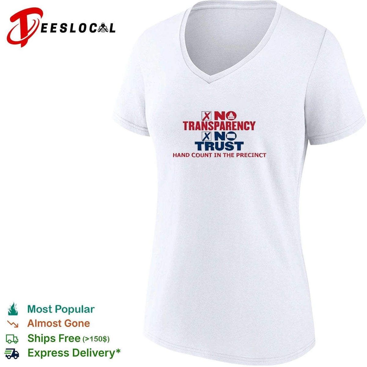 No Transparency No Trust Hand Count in the Precinct Unisex