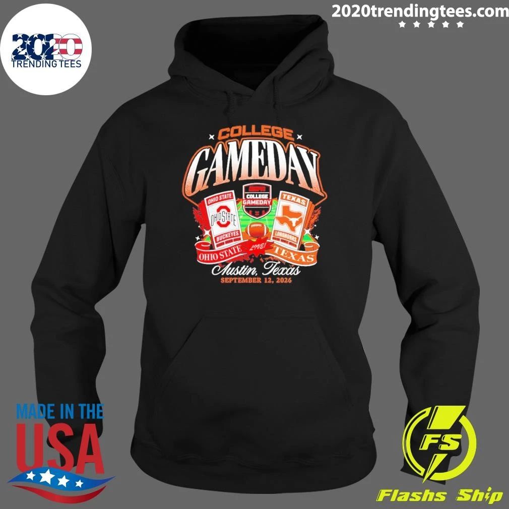Ohio State Vs Texas Longhorns College Gameday Austin Texas Sept 2026 Football Match Shirt