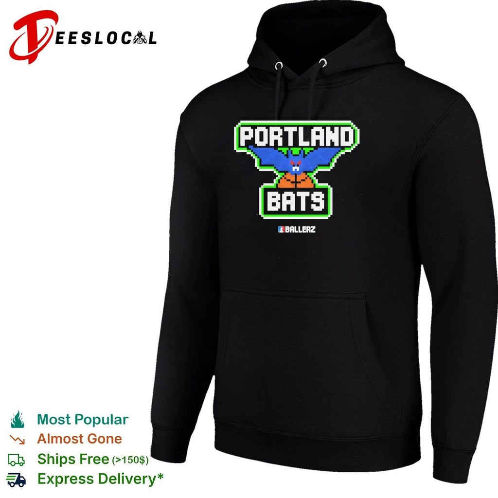 Portland Bats Ballerz Basketball Pixel Art Unisex