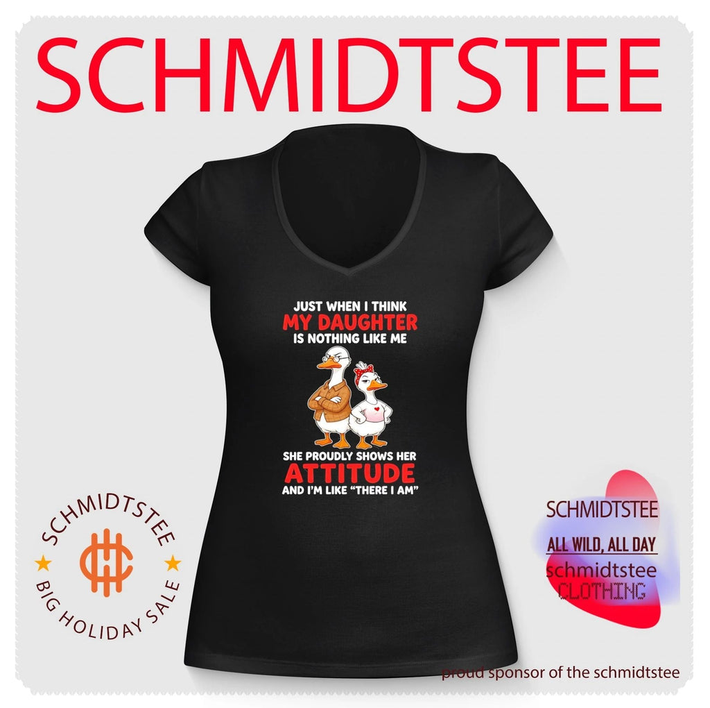 Just when I think my daughter is nothing like me she proudly shows her attitude cartoon duck shirt