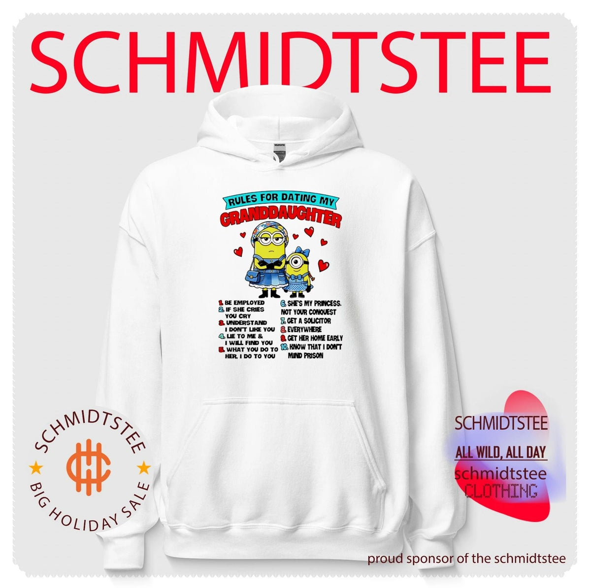 Rules for Dating My Granddaughter Minions Funny Quote shirt Unisex