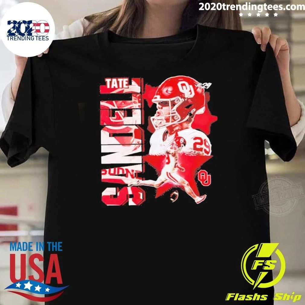Tate Sandell Oklahoma Sooners Ncaa Football Graphic Shirt