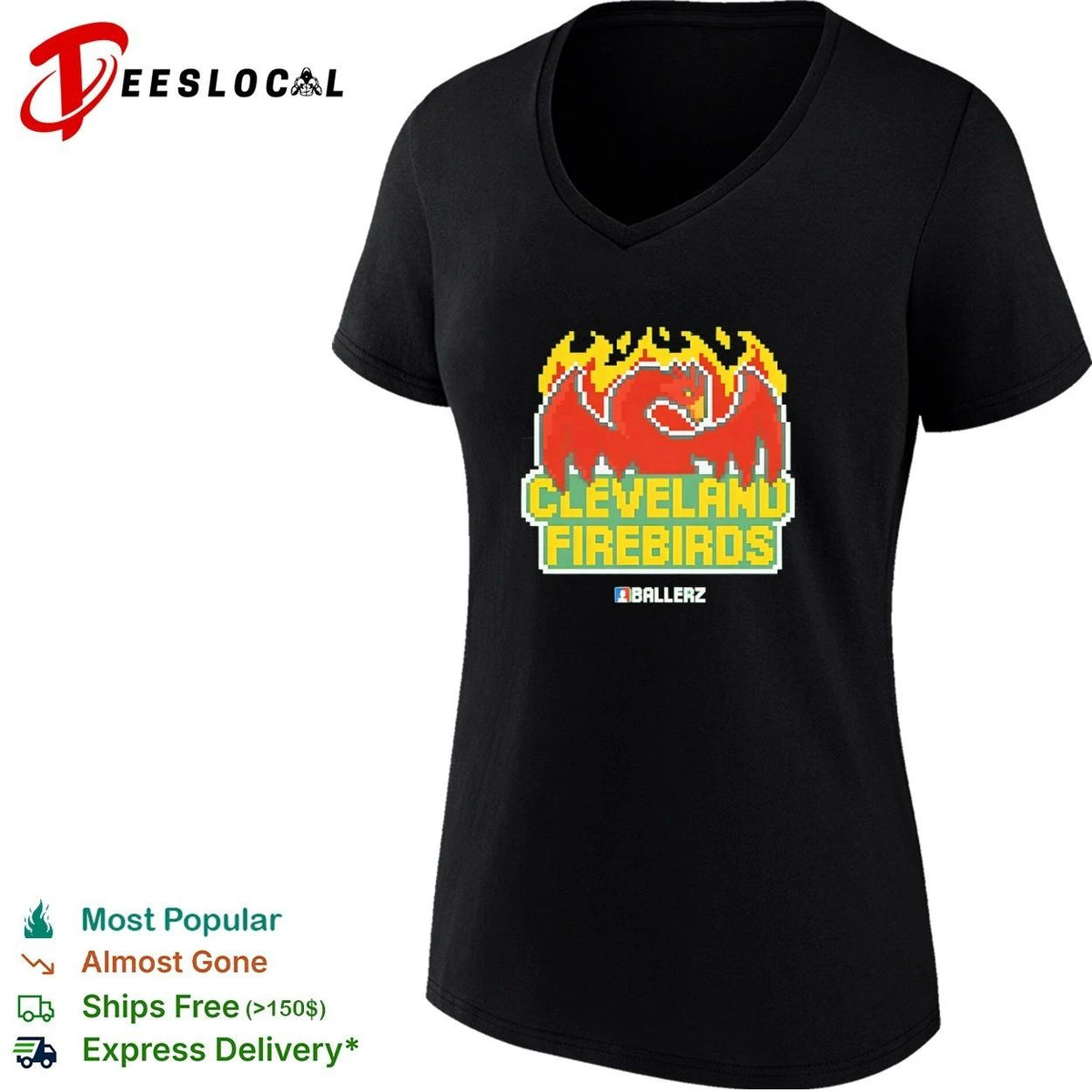 Cleveland Firebirds Ballerz pixel art Unisex