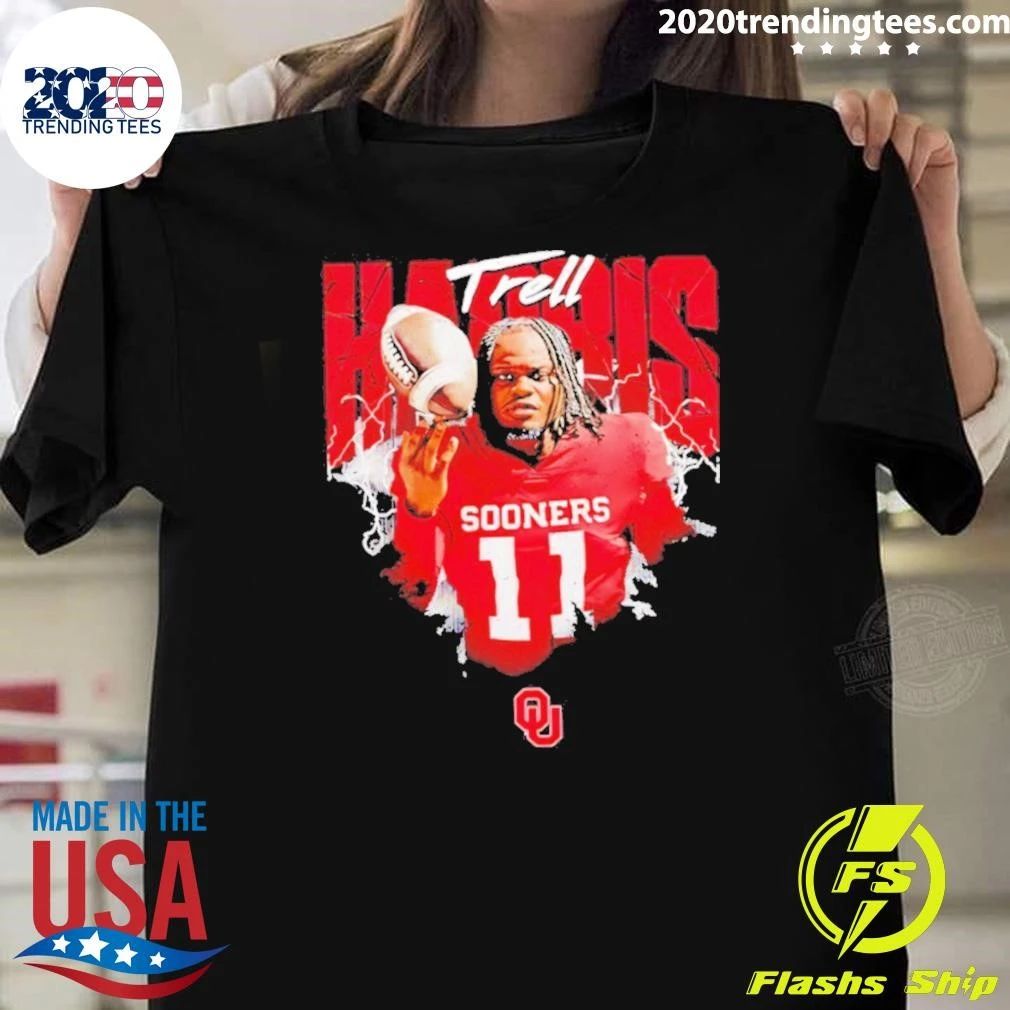 Trell Harris Oklahoma Sooners Ncaa Football Player Lightning Shirt
