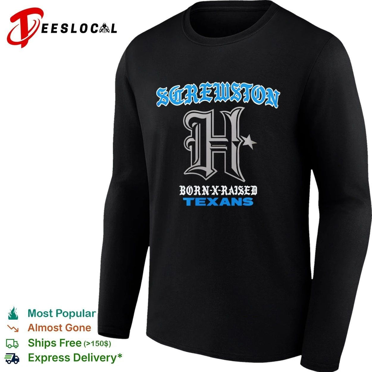Screwston Born-X-Raised Texans Houston Texans Unisex
