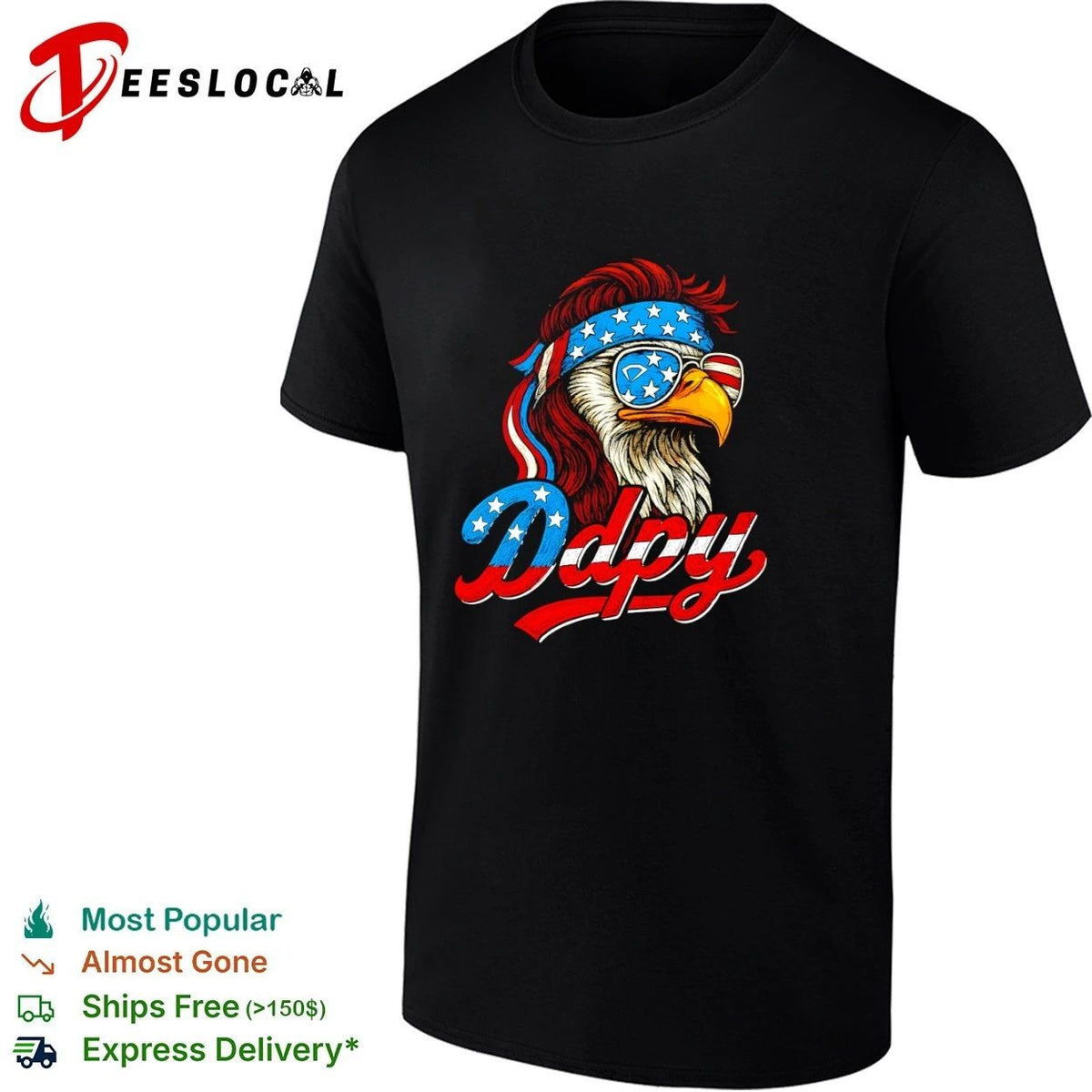 America Ddpy Eagle Mullet Sunglasses patriotic Unisex