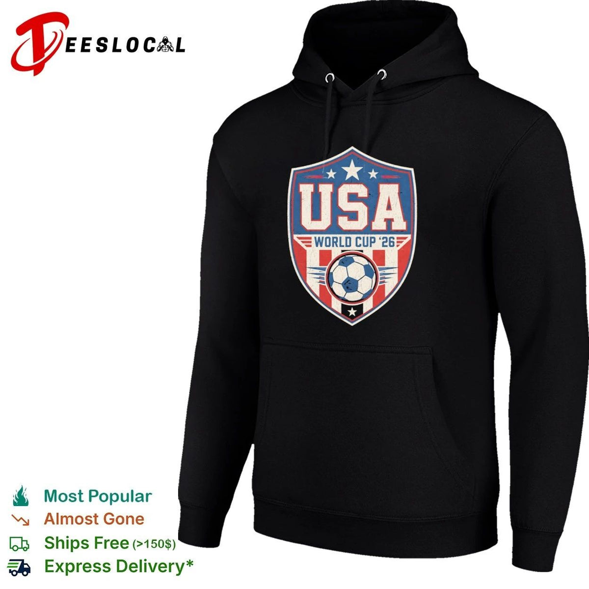 USA World Cup 26 Soccer Shield Unisex