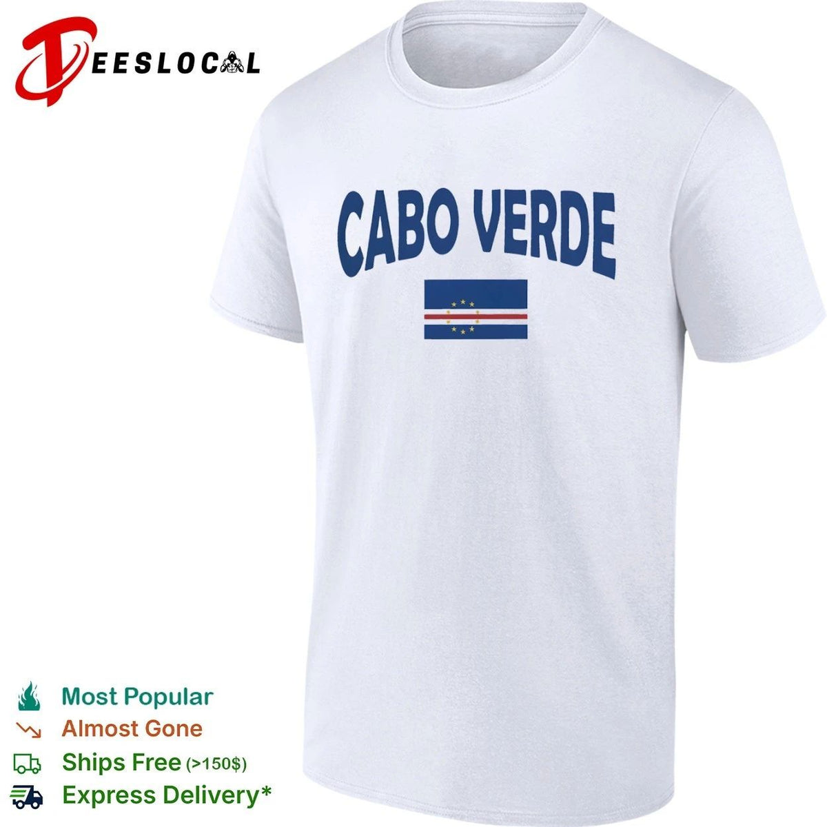 Cabo Verde World Cup Flag Soccer National Team Unisex