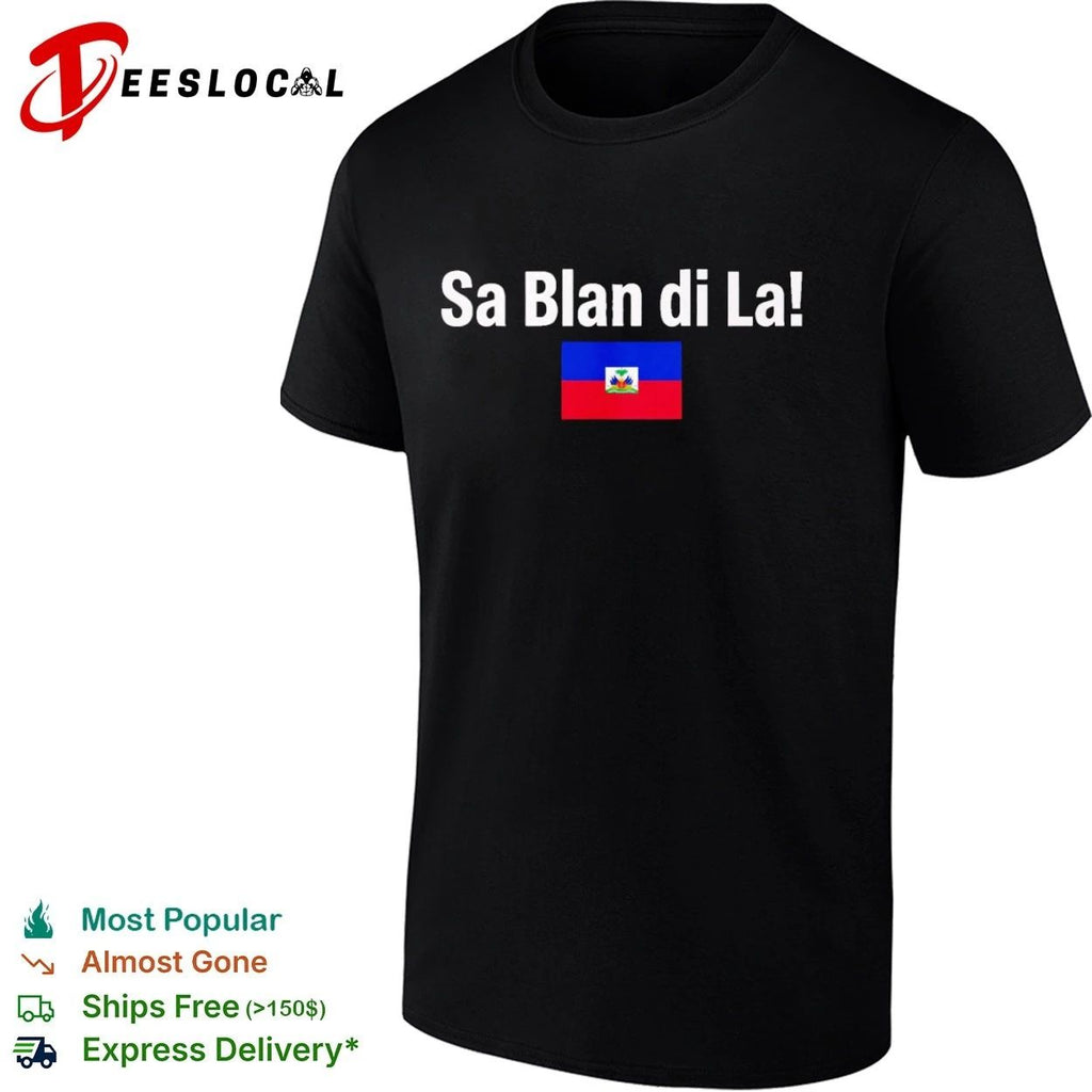 Sa Blan Di La Haiti Flag Haitian Caribbean Unisex