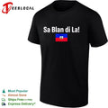 Sa Blan Di La Haiti Flag Haitian Caribbean Unisex