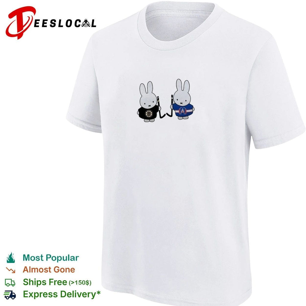 Miffy Boston Bruins and Montreal Canadiens Hockey Unisex