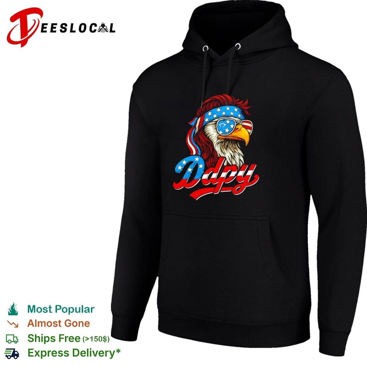 America Ddpy Eagle Mullet Sunglasses patriotic Unisex