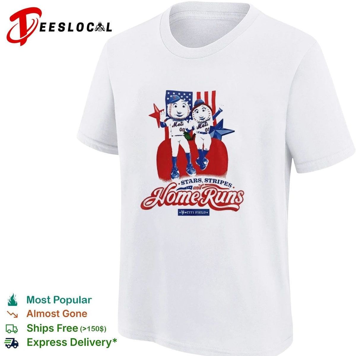 Stars Stripes and Home Runs NY Mets USA 250th Anniversary Unisex