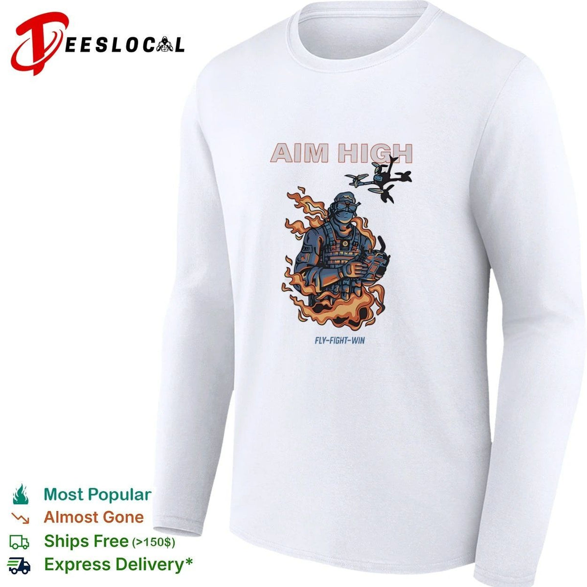 Aim High Fly-Fight-Win Drone Pilot fpv Unisex