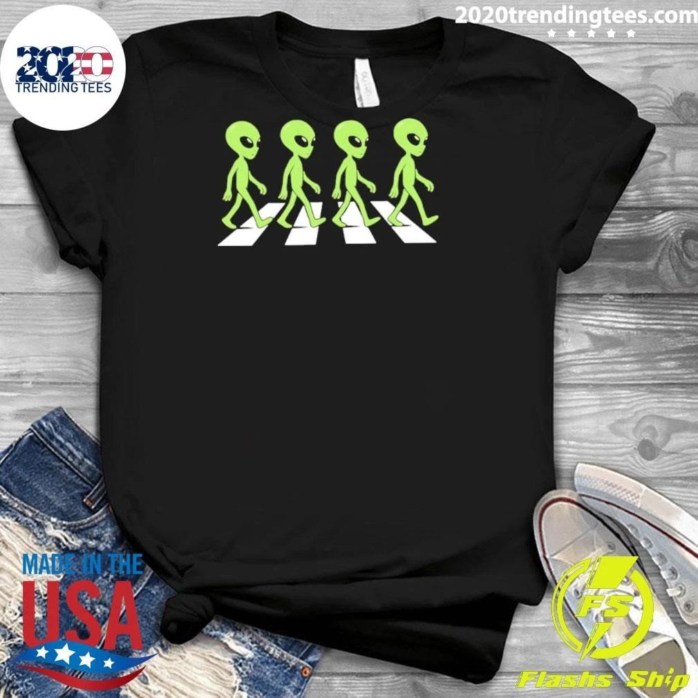 Alien Crosswalk Aliens Ufo Abbey Road Shirt