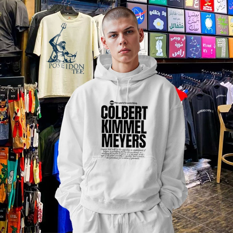 Usa The World Is Watching Colbert Kimmel Meyers Unisex
