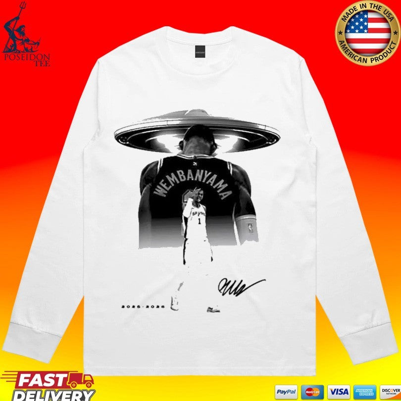 Victor Wembanyama San Antonio Spurs Alien Ufo Nba Finals 2025 2026 Signature Unisex