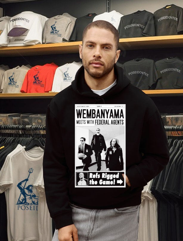 Wembanyama X-files Style Federal Agents San Antonio Basketball Unisex