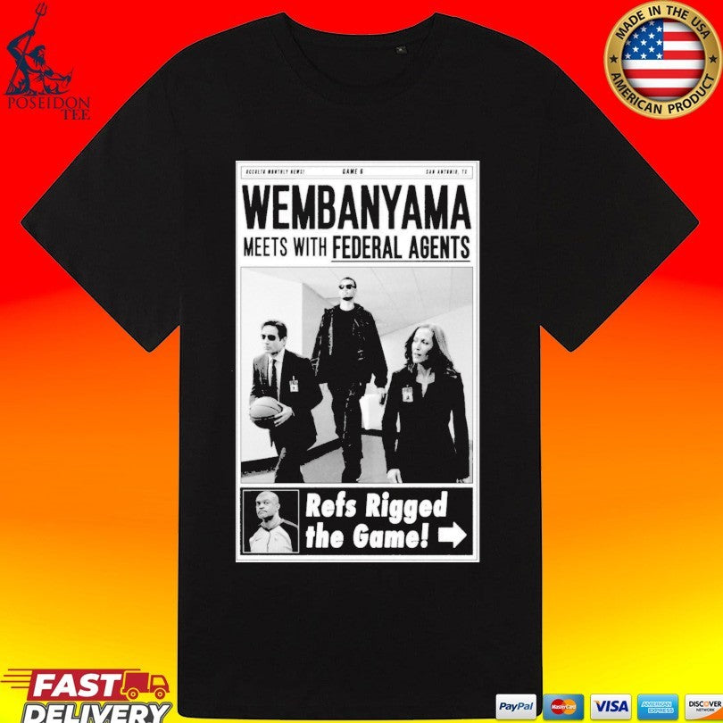 Wembanyama X-files Style Federal Agents San Antonio Basketball Unisex