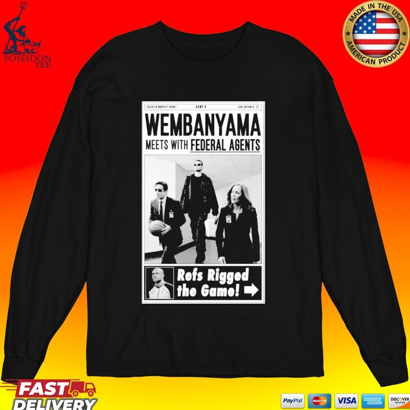 Wembanyama X-files Style Federal Agents San Antonio Basketball Unisex
