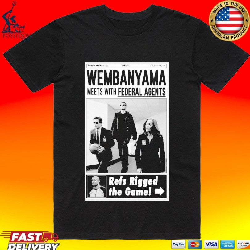 Wembanyama X-files Style Federal Agents San Antonio Basketball Unisex