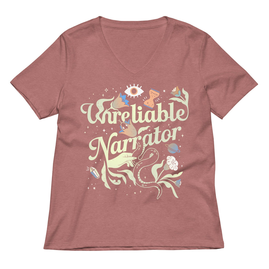 Unreliable Narrator Women's V-Neck Tee Unisex