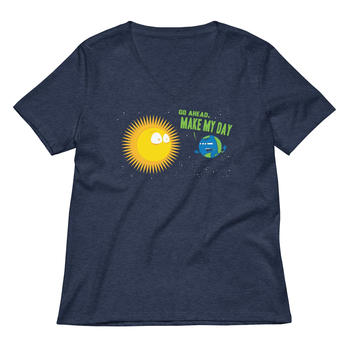 Go Ahead, Make My Day Women's V-Neck Tee Unisex