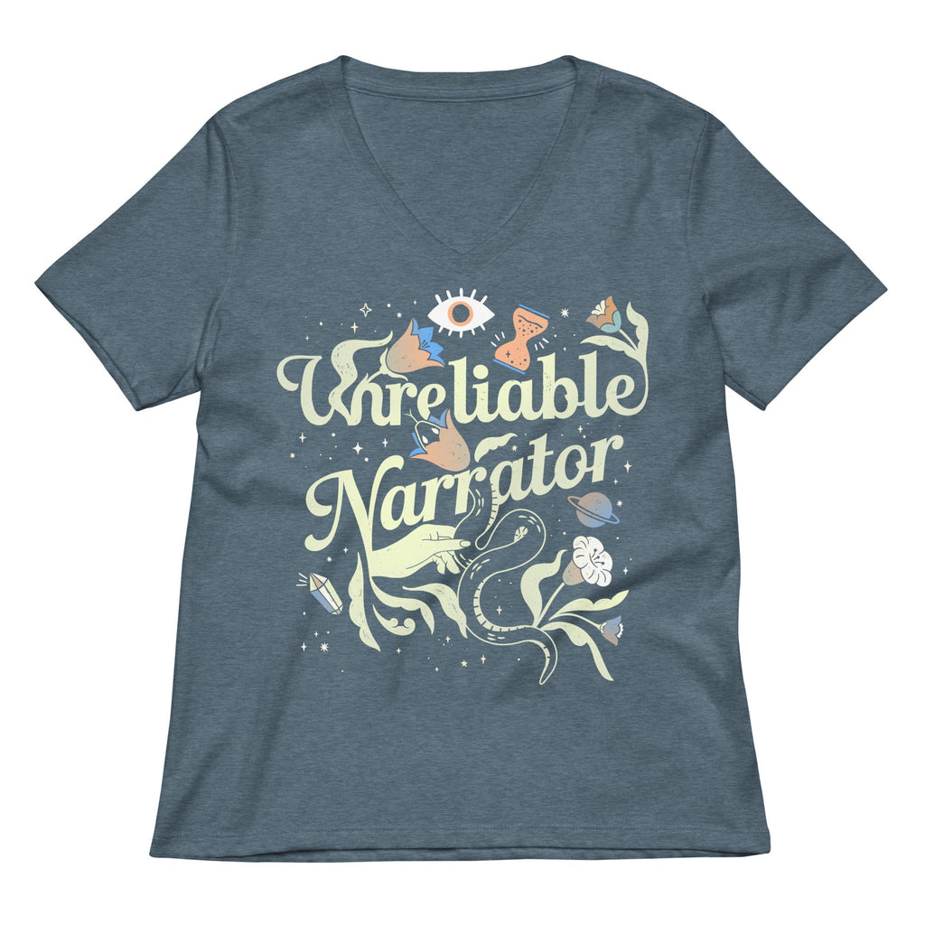 Unreliable Narrator Women's V-Neck Tee Unisex
