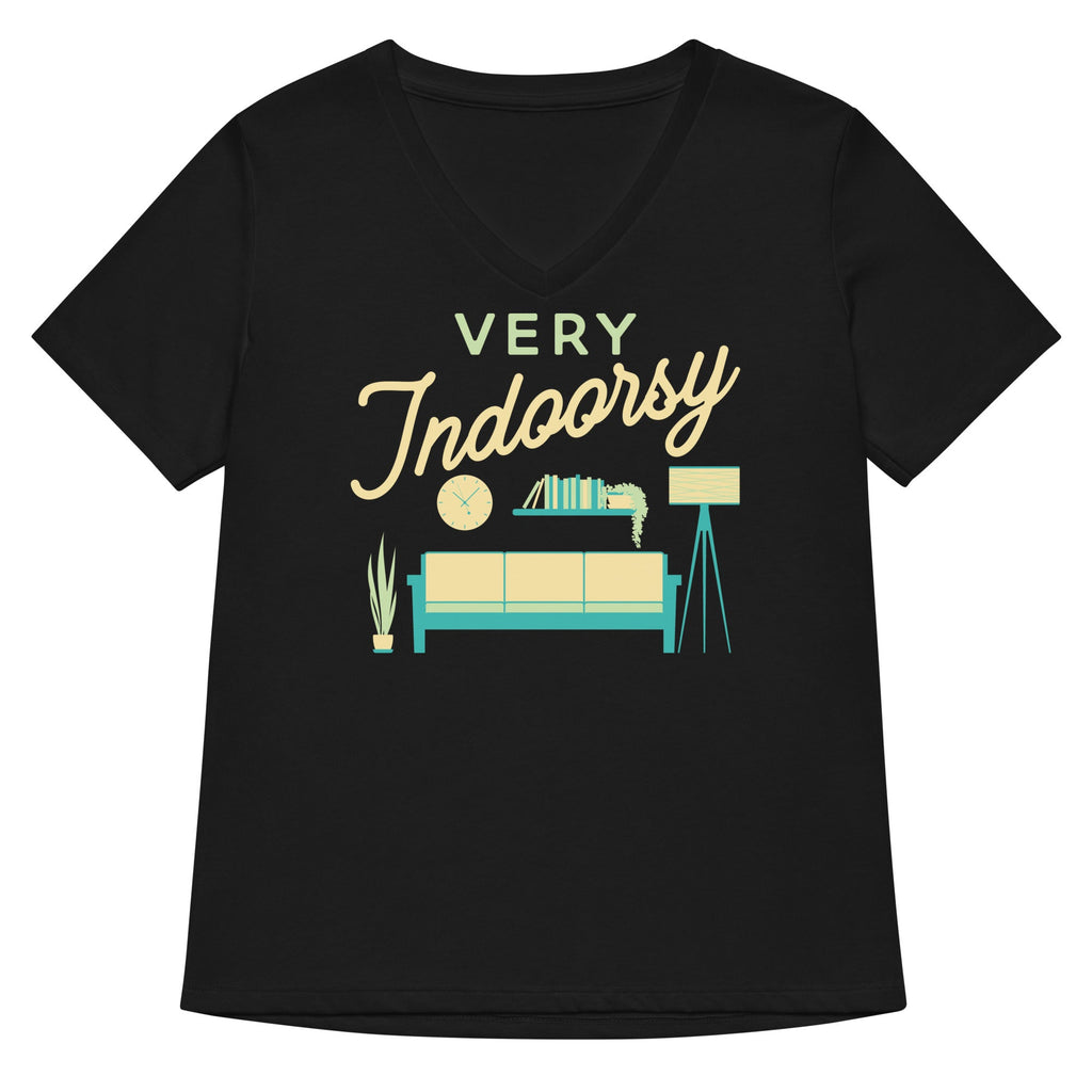 Very Indoorsy Women's V-Neck Tee Unisex