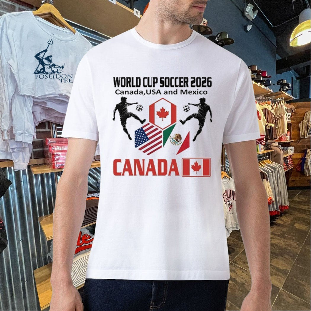 World Cup Soccer 2026 Canada Usa And Mexico Unisex