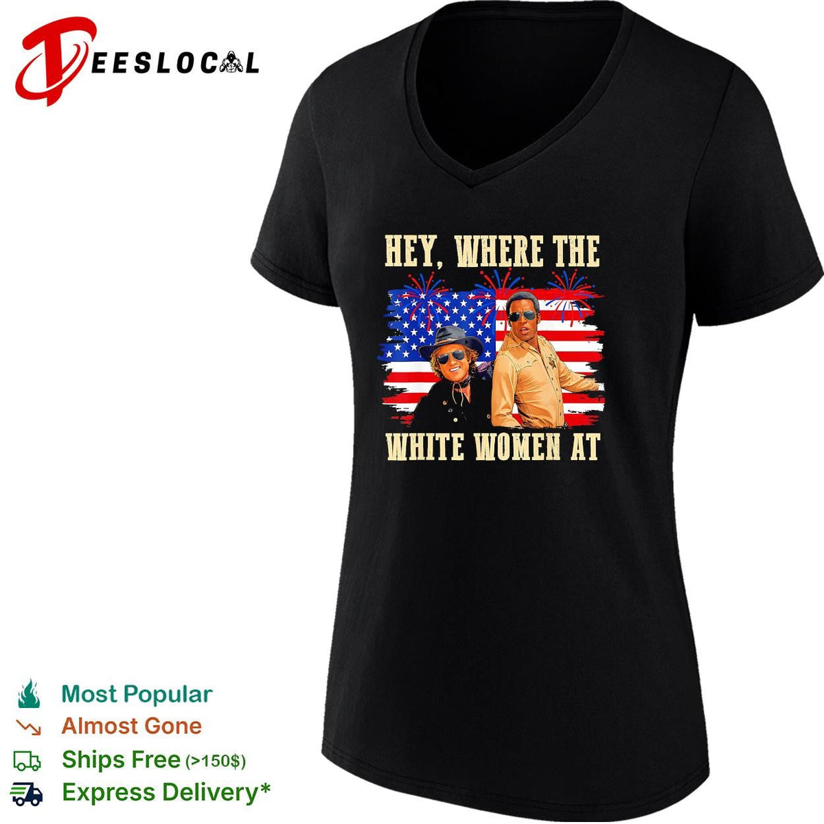 Hey where the white women at American flag fireworks funny shirt Unisex