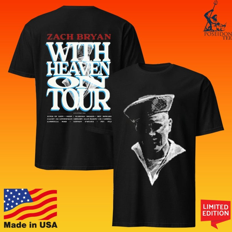 Zach Bryan With Heaven On Top Tour Washed Grey 2026 Unisex